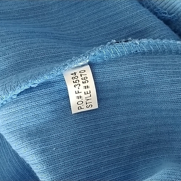 Pennant Blue MADISON Pullover Ribbed Sweatshirt M - Picture 8 of 9